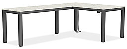 Parsons 60w 30d 29-49h Adjustable Standing Desk with 60w 24d Return