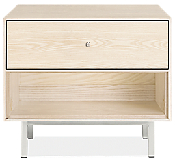Hudson 26w 20d 22h One-Drawer Nightstand with Steel Base