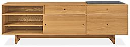 Hudson 80.25w 16.5d 24.5 Right-File Drawer Bench with Cushion and Wood Base