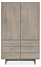 Hudson 44w 20d 71h Armoire with Wood Base