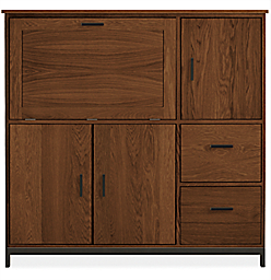 Linear 51w 23d 51h Office Armoire with Two File Drawers
