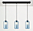 Gale Pendants with Rectangle Ceiling Plate - Set of Three