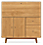 Hudson 42w 20d 44h Office Armoire with Wood Base