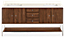 Linear 72w 21.75d 34h Vanity Cabinet w/Shelf / Left & Right Overhang