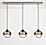 Banded Pendants with Rectangle Ceiling Plate - Set of Three