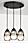 Banded Pendants with Round Ceiling Plate - Set of Three