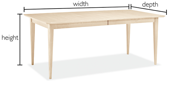 Adams Extension Table By The Inch, Custom Table Dimensions