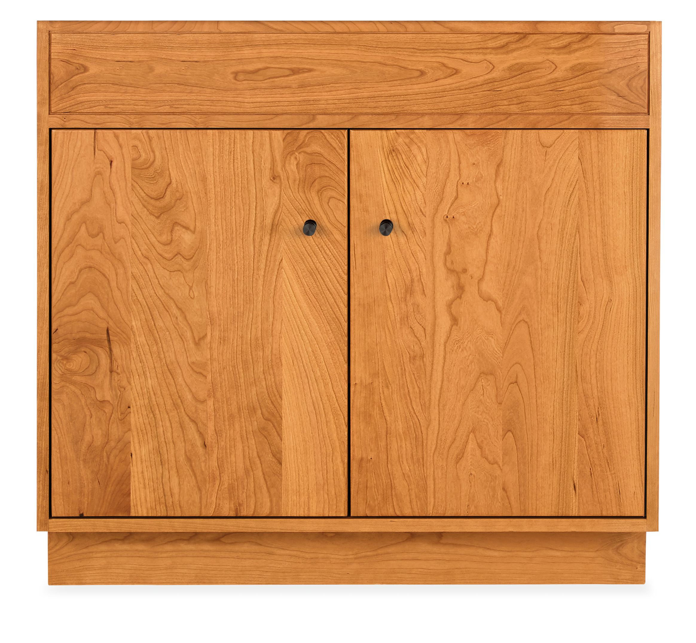 Linear Wood Base Bathroom Vanity, Solid Wood Vanity Cabinet