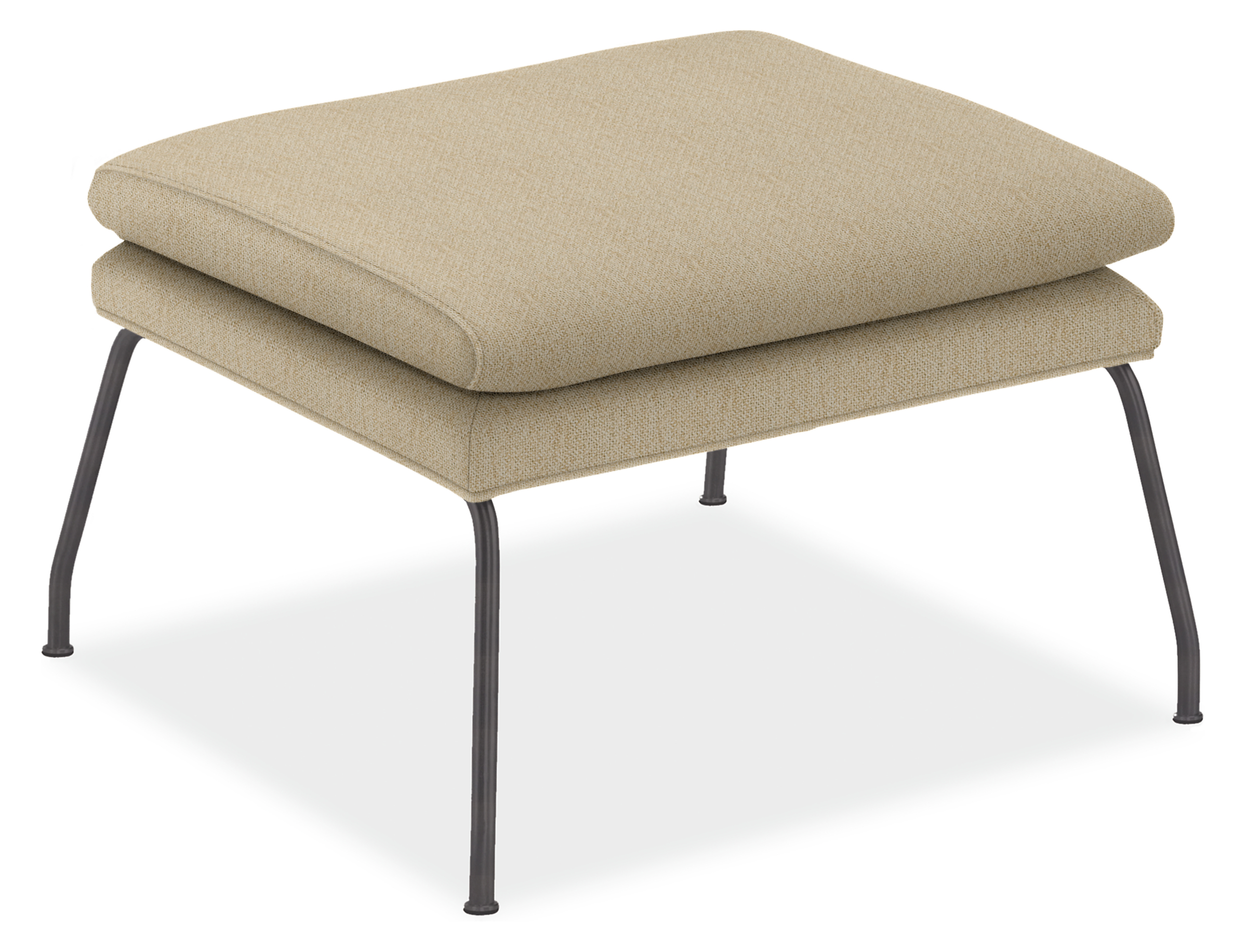 Aidan 24w 21d 15h Ottoman in Tatum Natural with Natural Steel