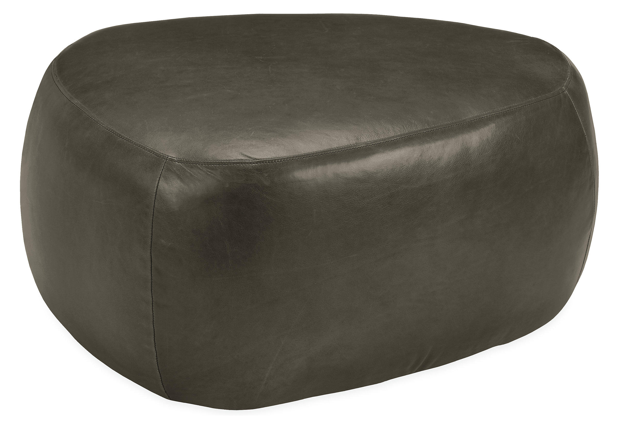 Asher Leather Ottomans