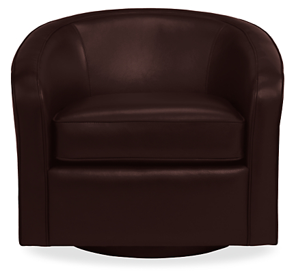 Amos Leather Swivel Chair Modern, Room And Board Leather Chair