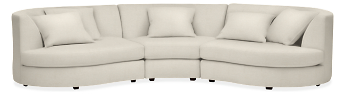 Astaire 129" Three-Piece Curved Sofa