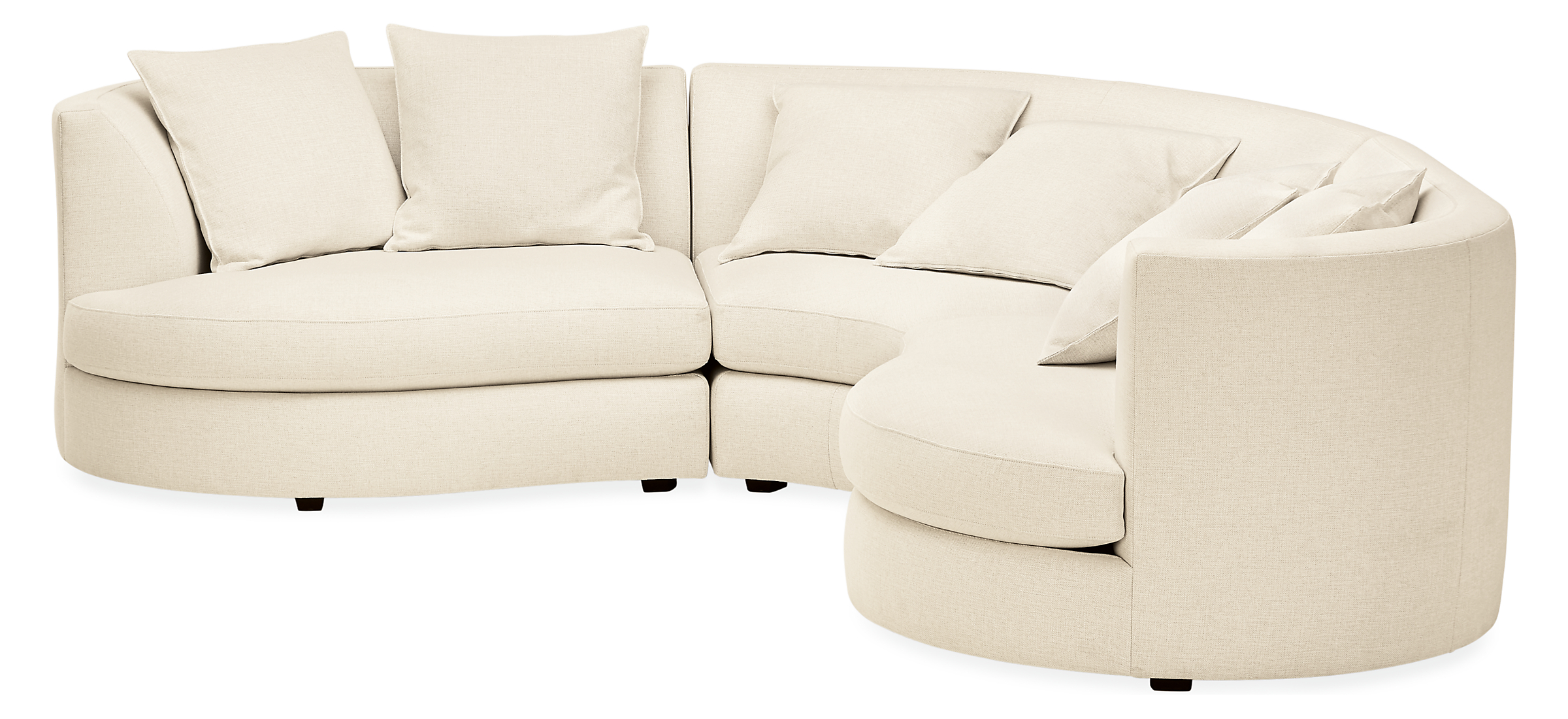 Astaire 100x100" Three-Piece Curved Sectional
