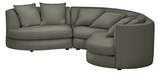 Astaire 100x100" Three-Piece Curved Sectional