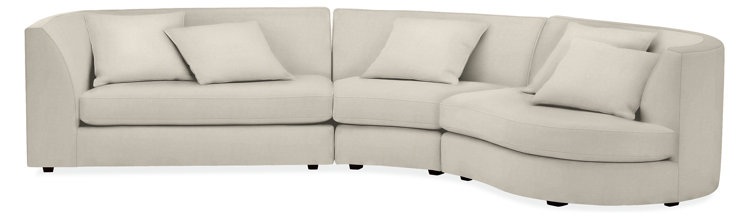Astaire 132x77" Three-Piece Sectional Sofa with Left-Arm Sofa