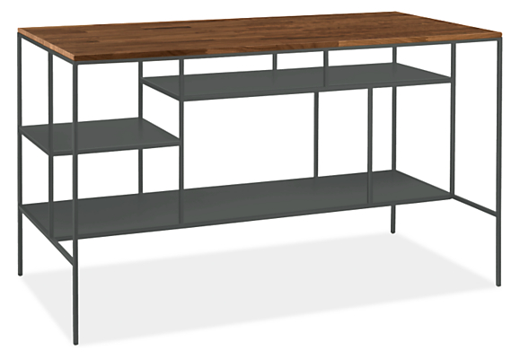 Bowen 60w 30d 36h Counter Table with Narrow Shelves