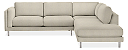 Cade 112x107" Three-Piece Sectional with Left-Back Sofa