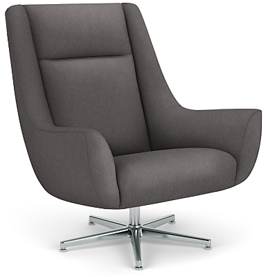 Charles Swivel Chair with Aluminum Base