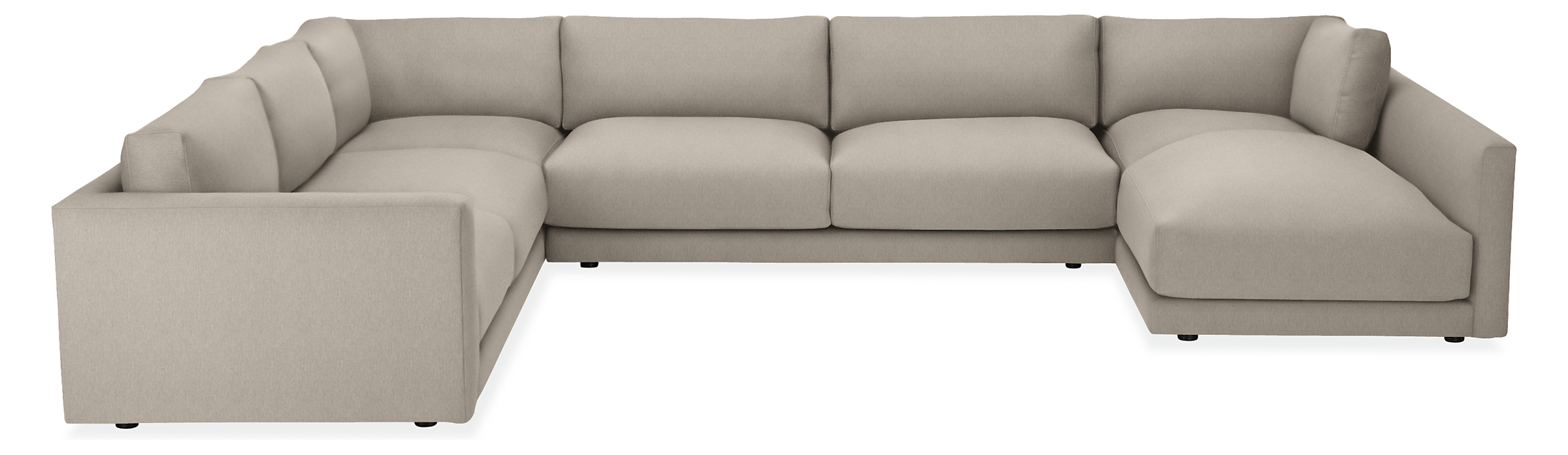 Clemens Deep 164x125" Four-PC Sectional w/Right-Arm Chaise
