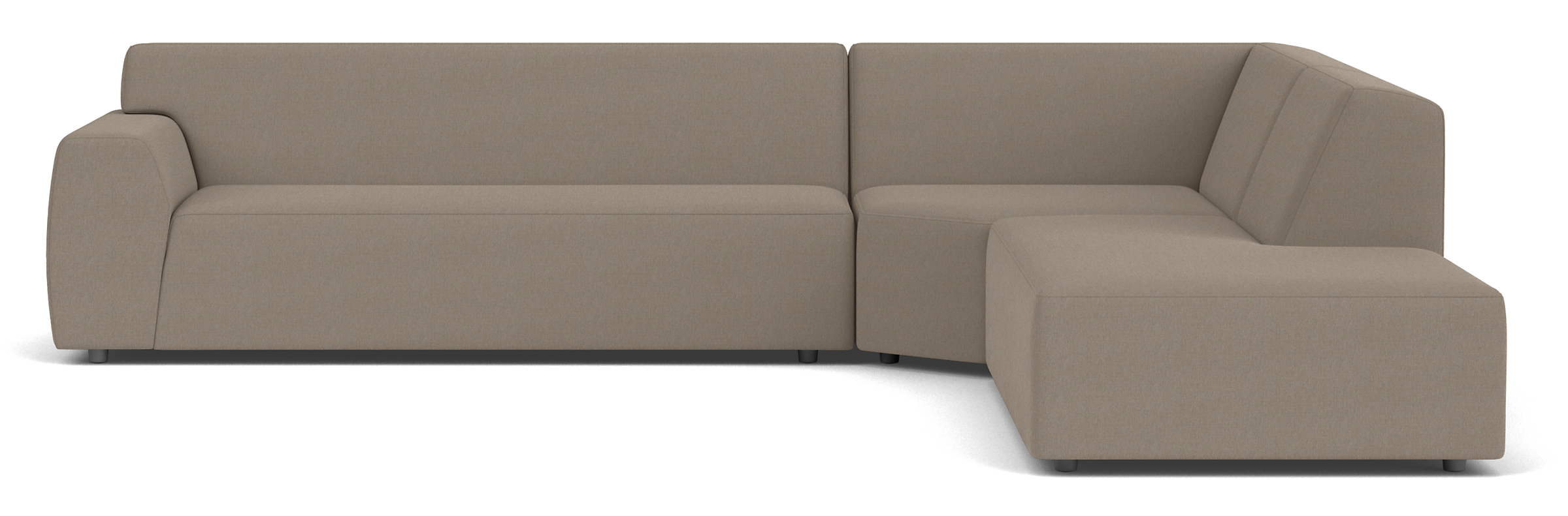 Drift 128x118" Three-Piece Sectional w/Left-Back Sofa