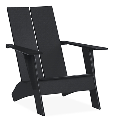 Emmet Lounge Chair Ottoman Modern, Black Modern Outdoor Furniture