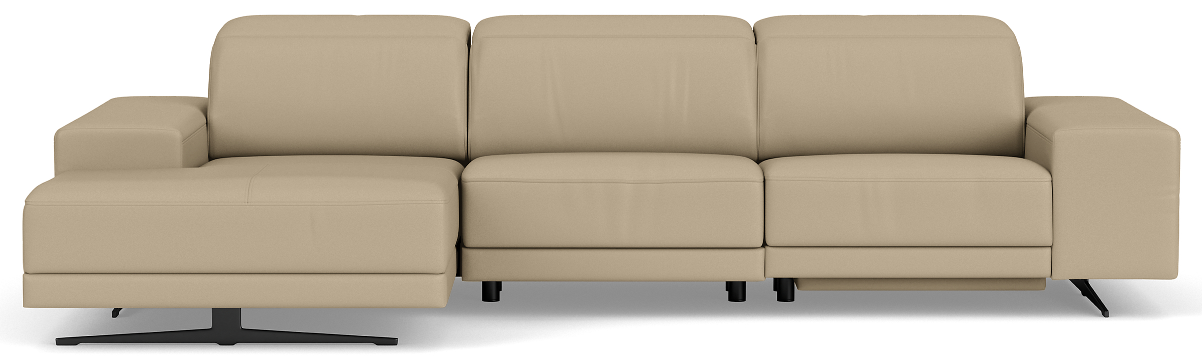 Gio 122" 3pc Sofa w/Left-Arm Chaise w/Powered Footrest