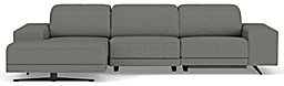 Gio 122" 3pc Sofa w/Left-Arm Chaise & 2pc Powered Foot & Headrest