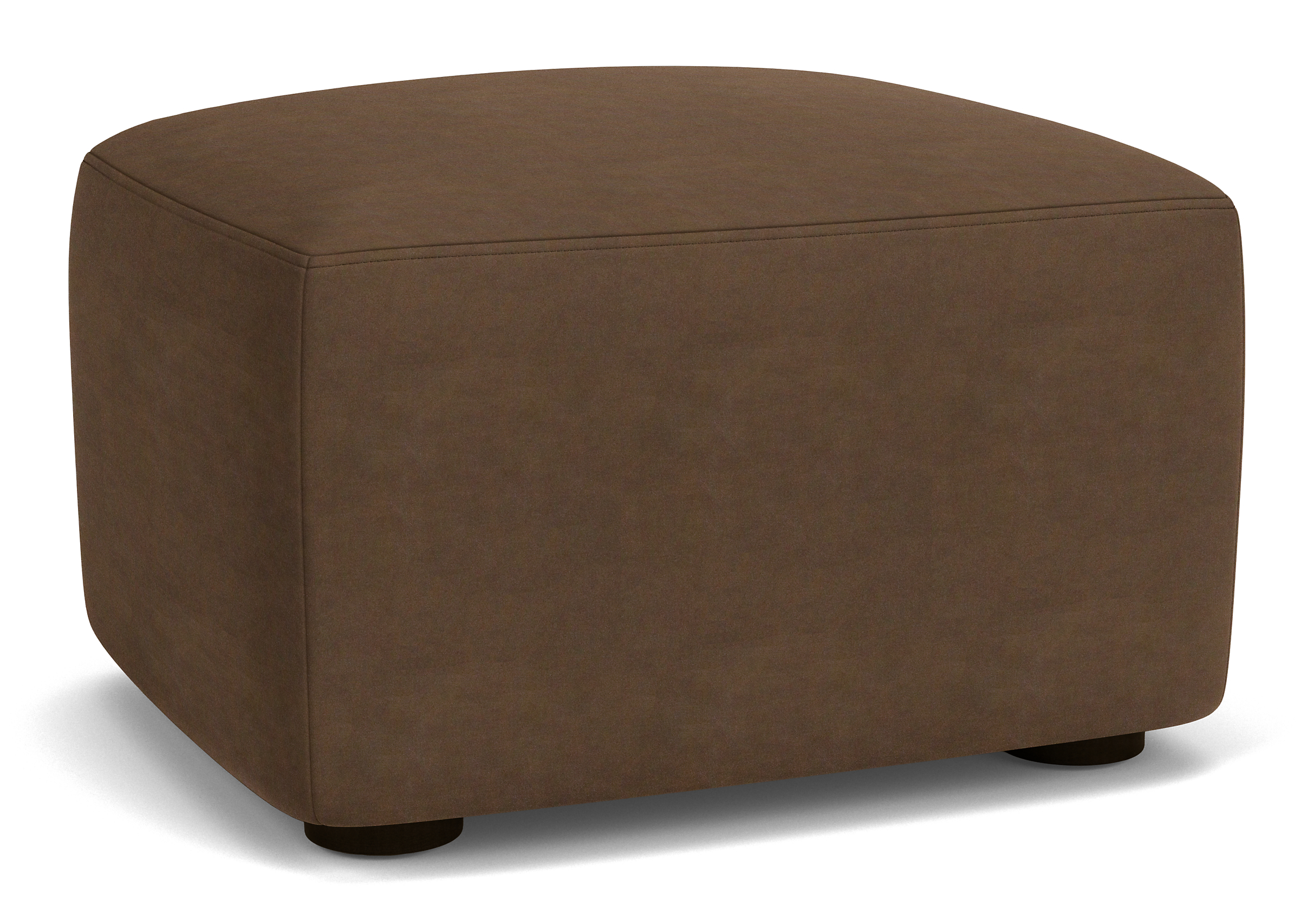 Lily 24w 20d 15h Ottoman in View Walnut with Charcoal Legs