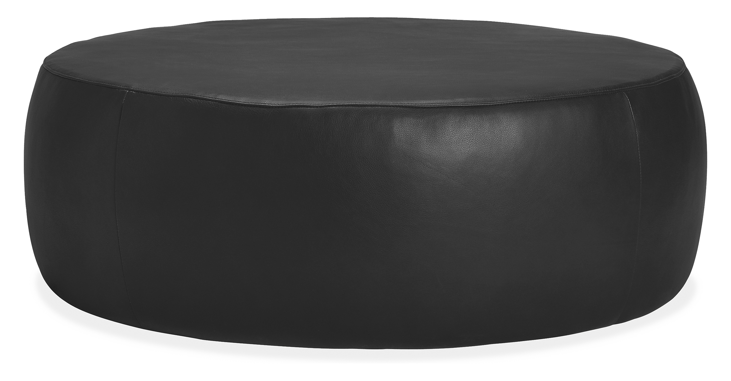 Lind Round Leather Ottomans