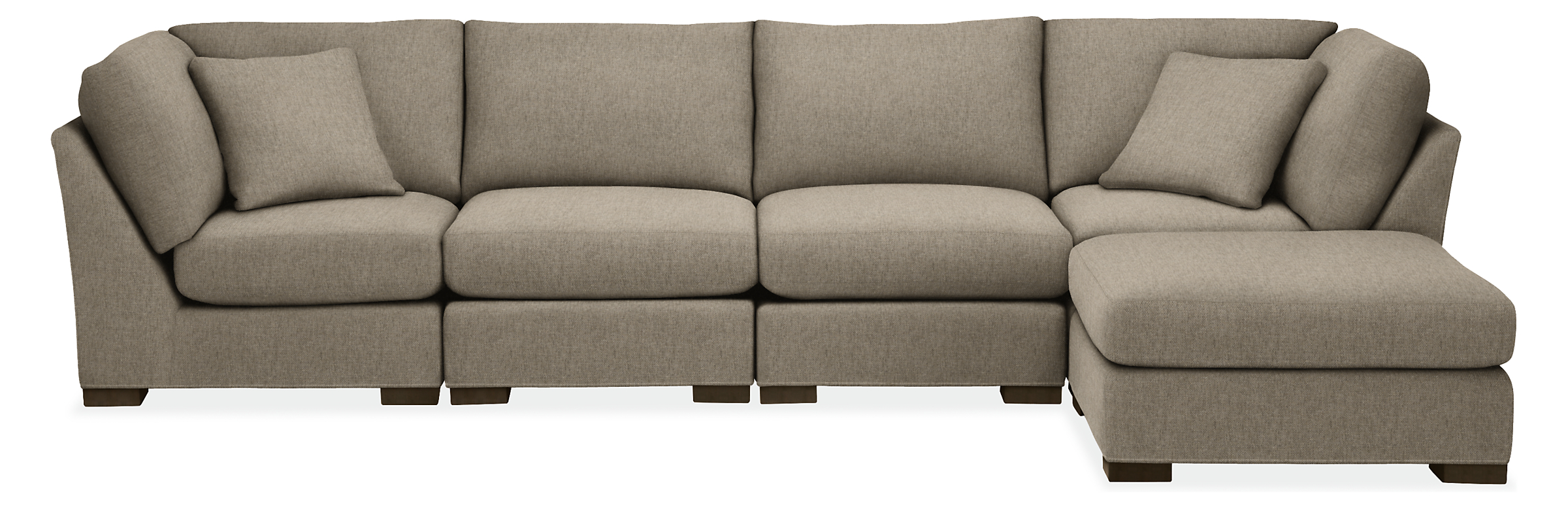 Metro 138x76" Five-Piece Modular Sectional with Ottoman
