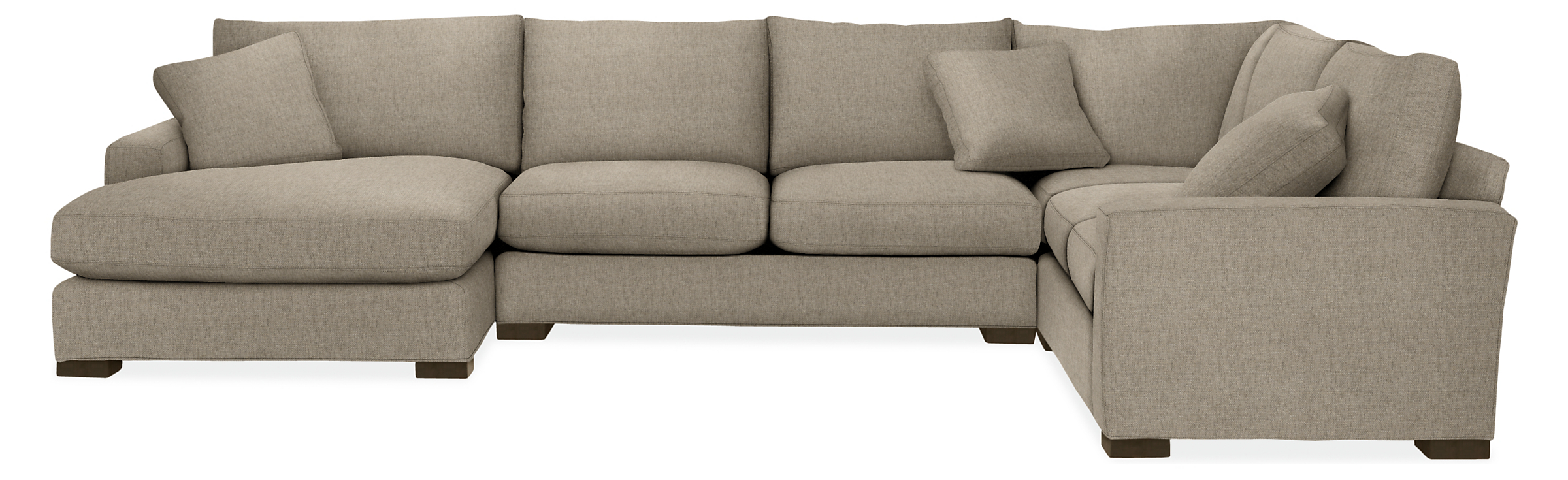 Metro 146x113" Four-Piece Sectional with Left-Arm Chaise