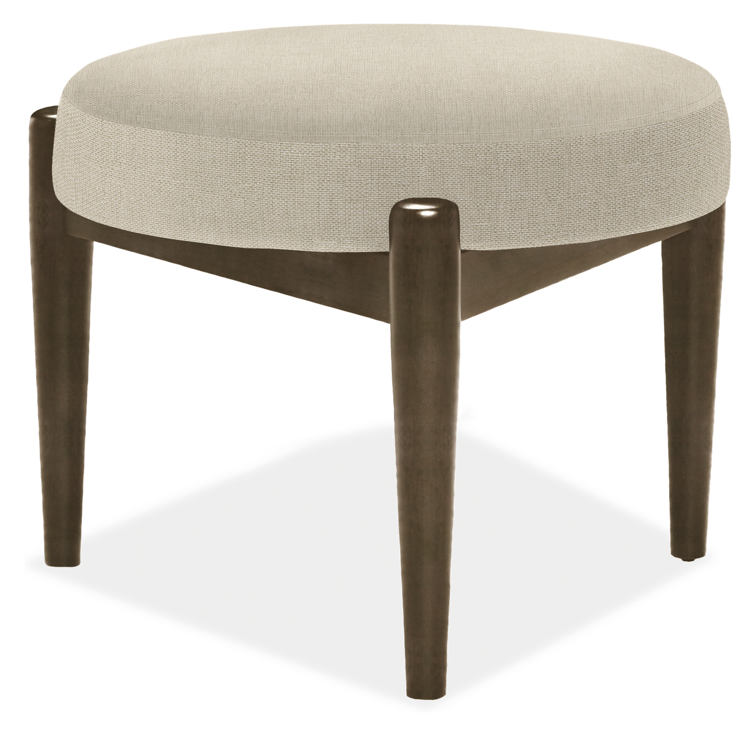 Murphy 25 diam 17h Round Stool in Sumner Linen with Charcoal Base