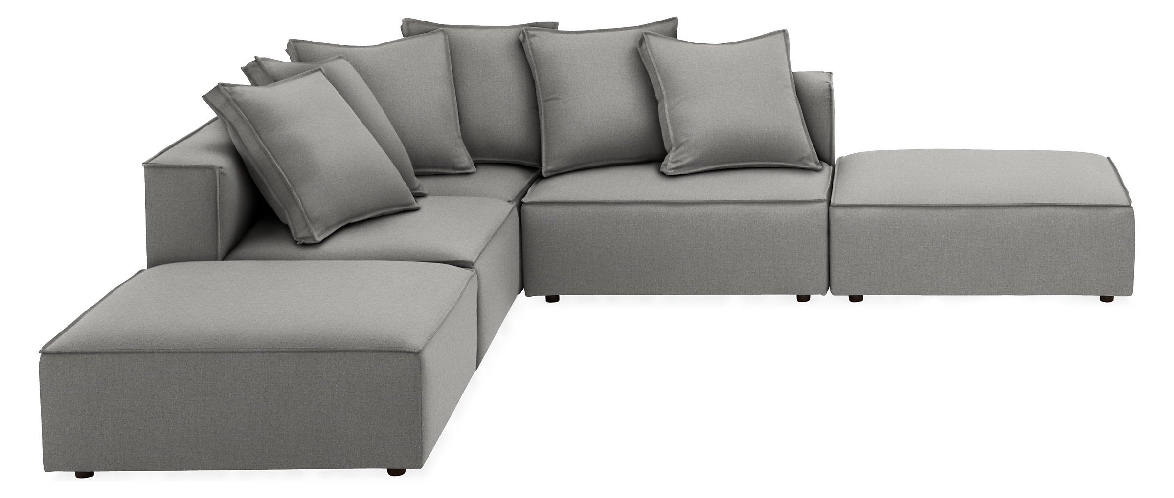Oasis 118x118" Five-Piece Modular Sectional with Otto