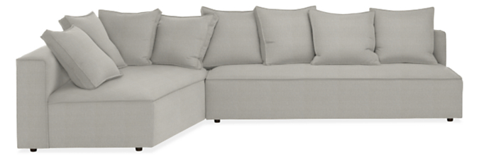 Oasis 130" Armless Sofa with Right-Arm Corner Wedge