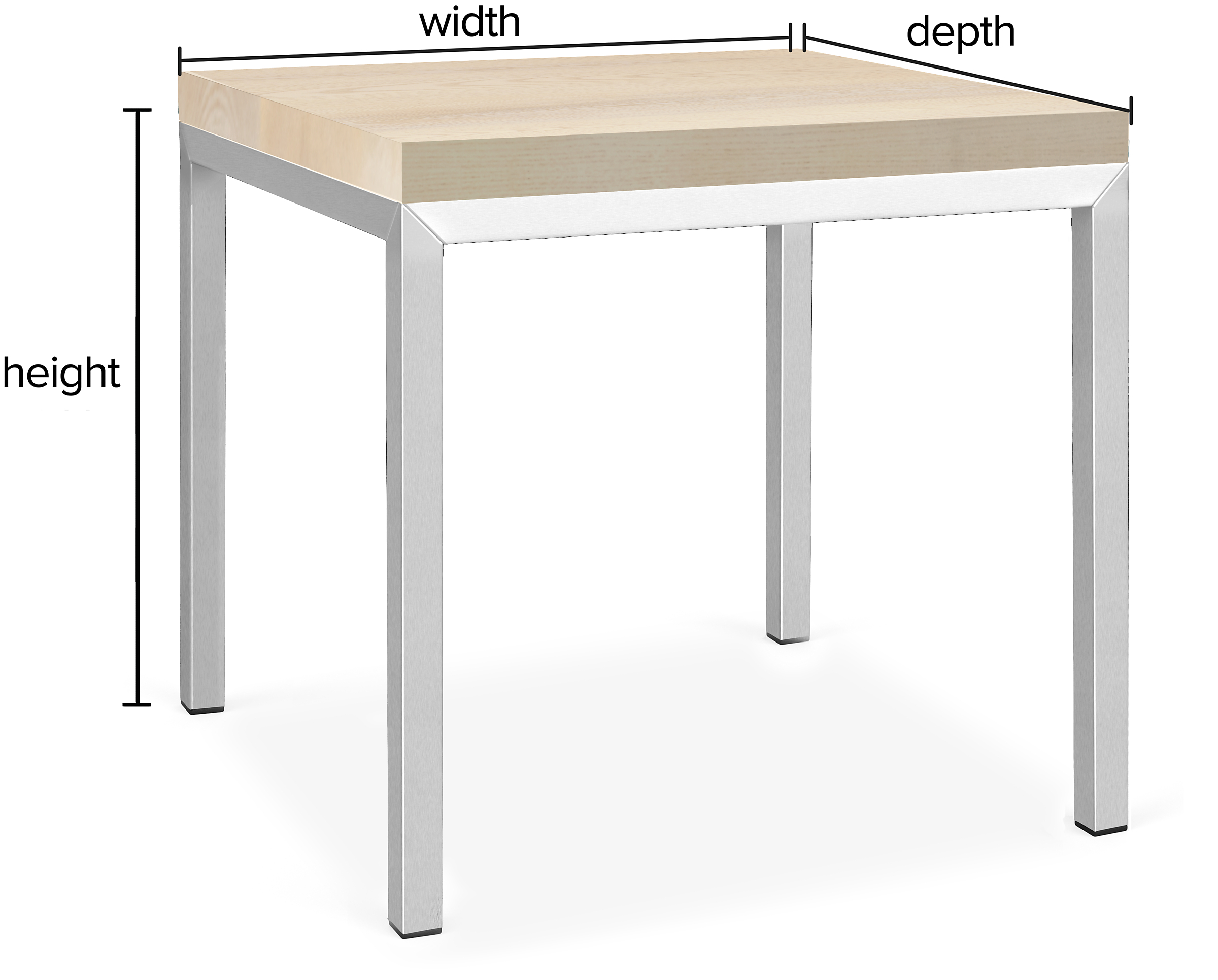 Parsons Custom Table with 1" Leg