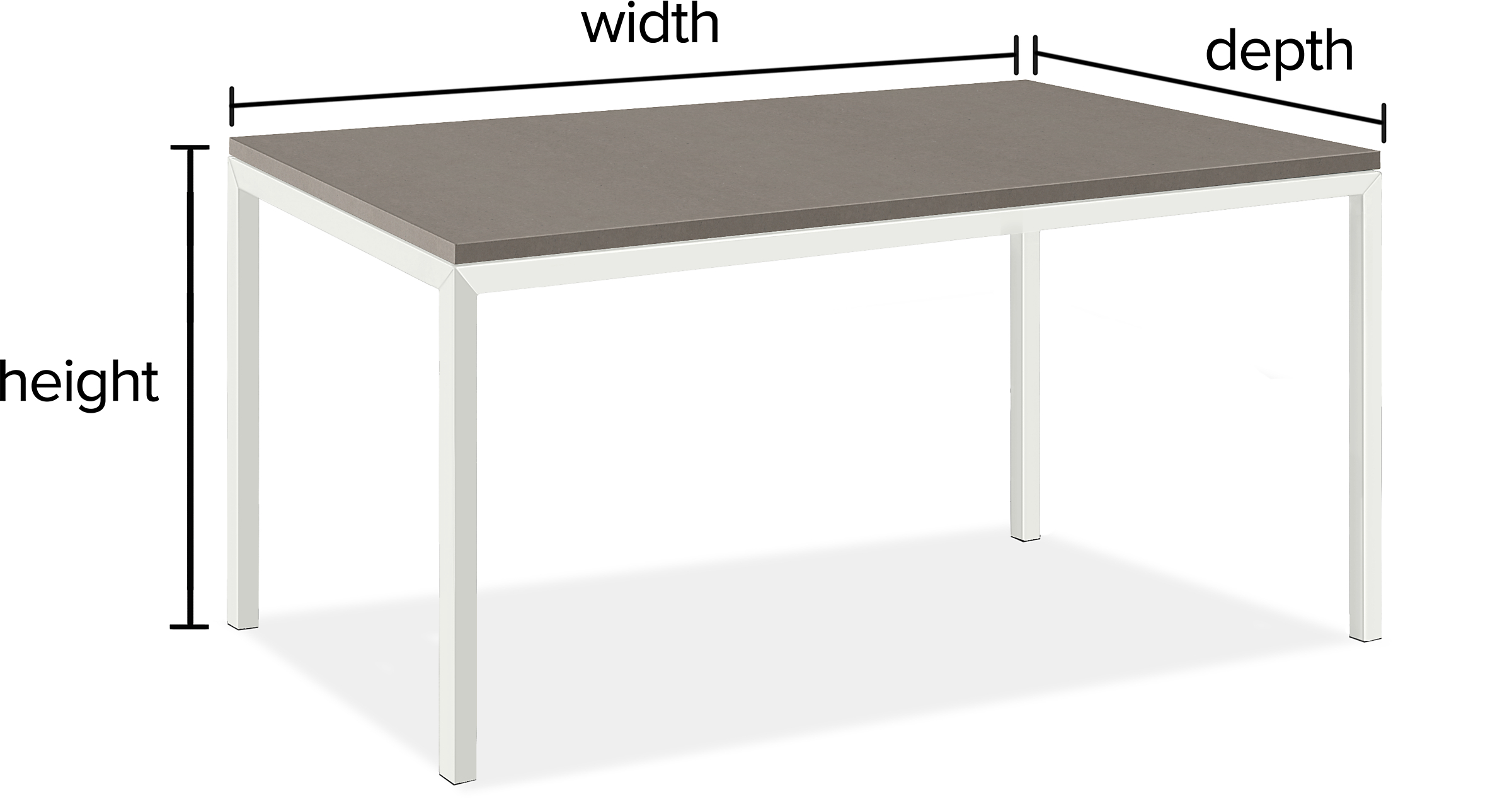 Parsons Custom Table with 1.5" Leg