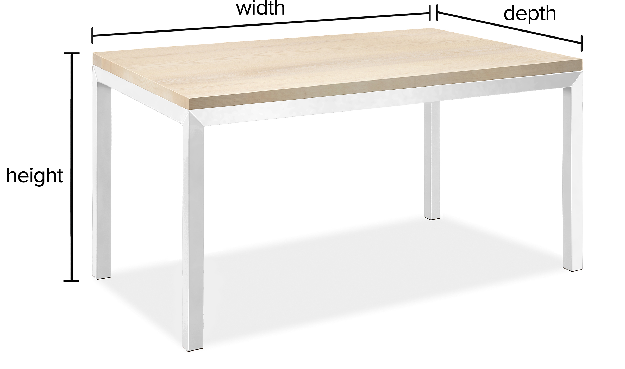 Parsons Custom Table with 2" Leg