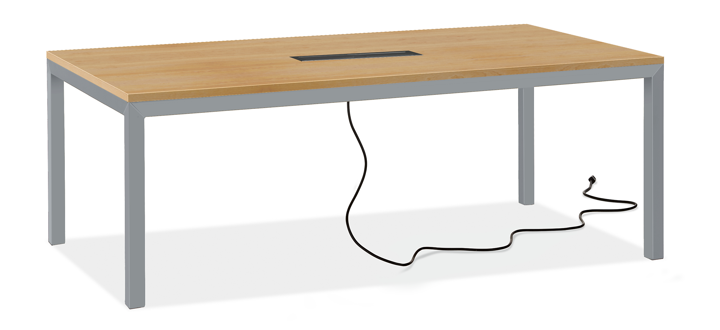Parsons 78w 42d Table with Tabletop 8-Port Power/Charging Outlet & 2" Leg