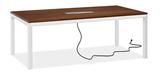 Parsons 78w 42d Table with Tabletop 8-Port Power/Charging Outlet & 2" Leg