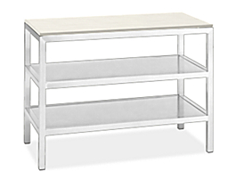 Parsons 36w 18d 35h Two-Shelf Counter Table with 1.5" Leg