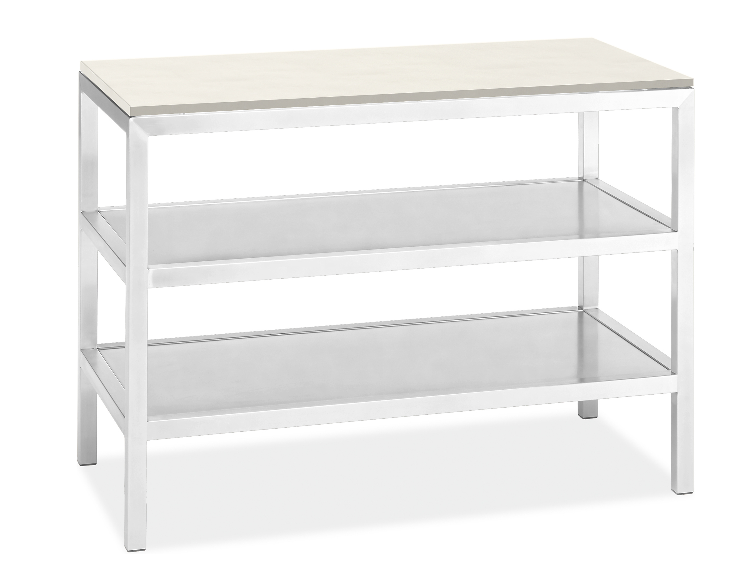 Parsons 36w 18d 35h Two-Shelf Counter Table with 1.5" Leg