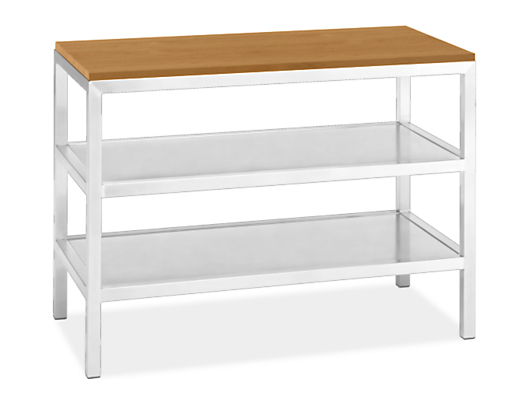 Parsons 48w 24d 35h Two-Shelf Counter Table with 1.5" Leg