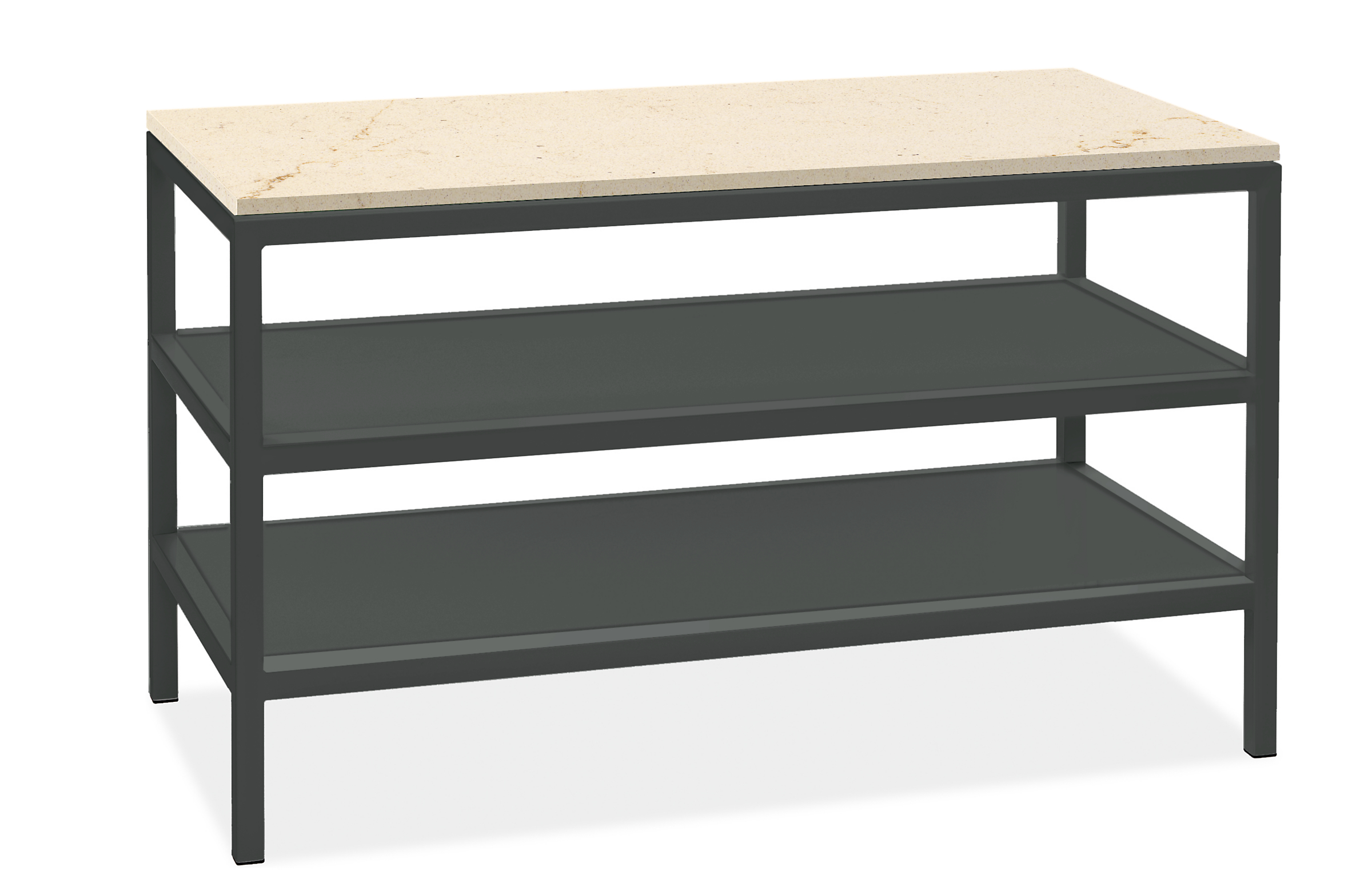 Parsons 60w 30d 35h Two-Shelf Counter Table with 1.5" Leg