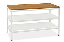 Parsons 60w 30d 35h Two-Shelf Counter Table with 1.5" Leg