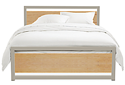 Piper Queen Bed with Wood Panels