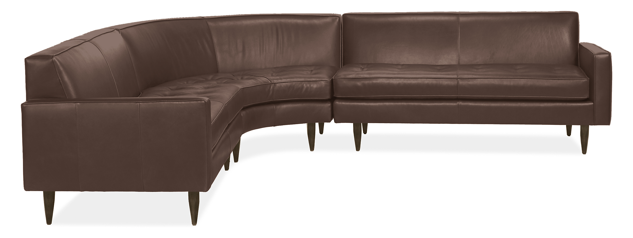 Reese Leather Curved Sectional