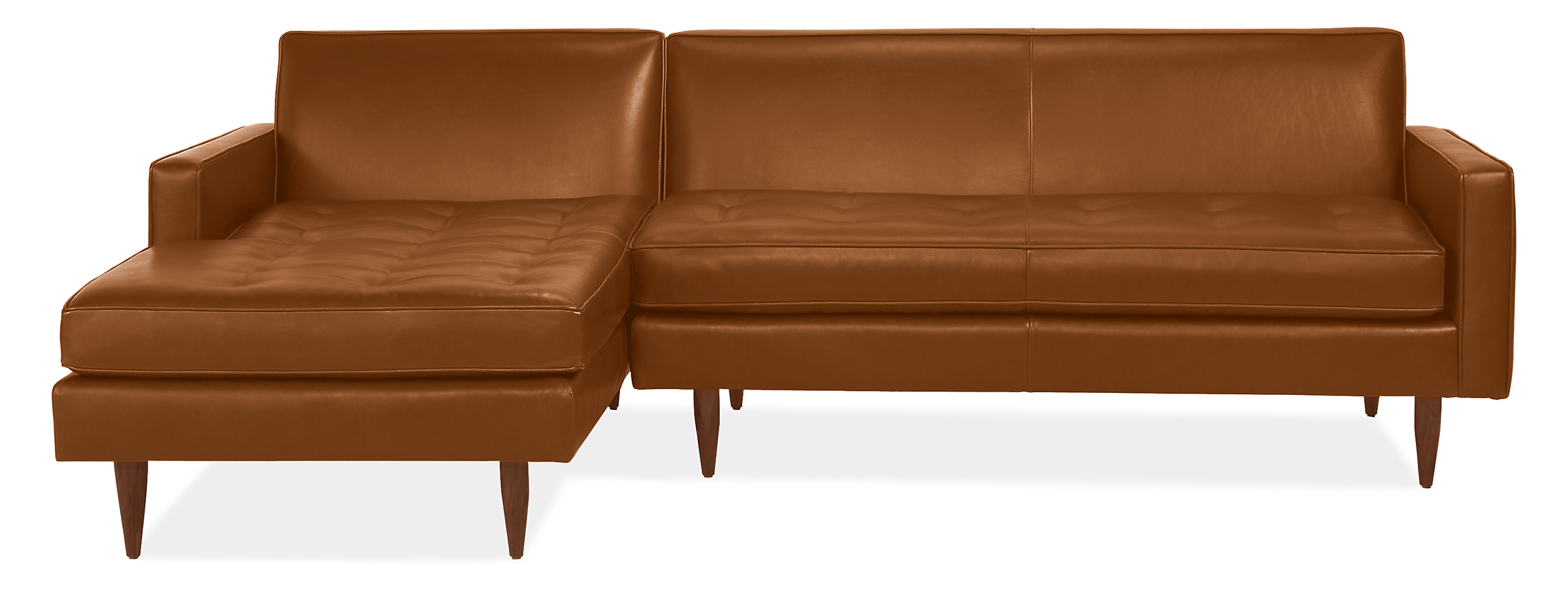 Reese Leather Sofas with Chaise