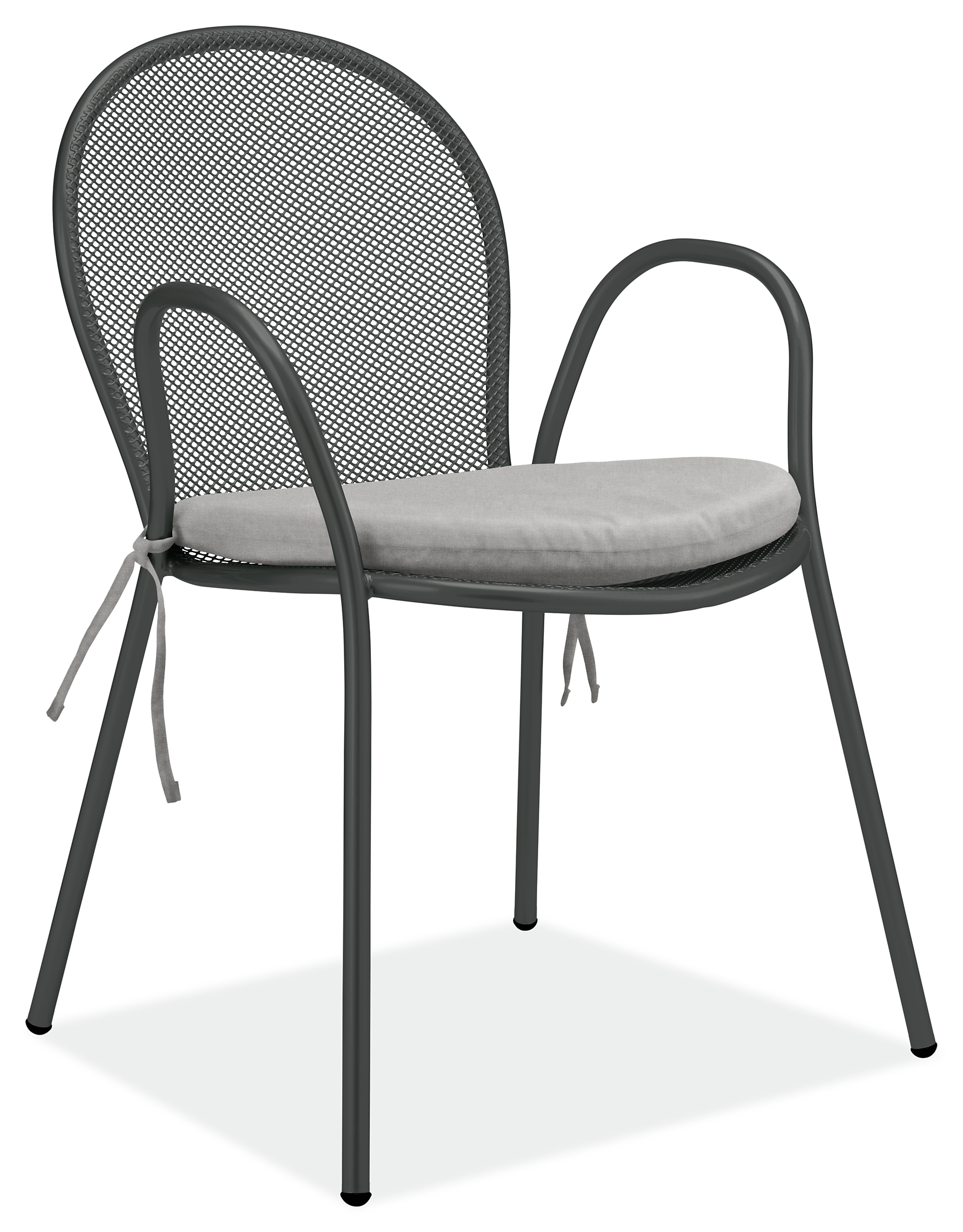 Rio Chair in Graphite with Cushion in Sunbrella Canvas Slate