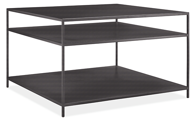 Slim 36w 36d 22h End Table with Shelves