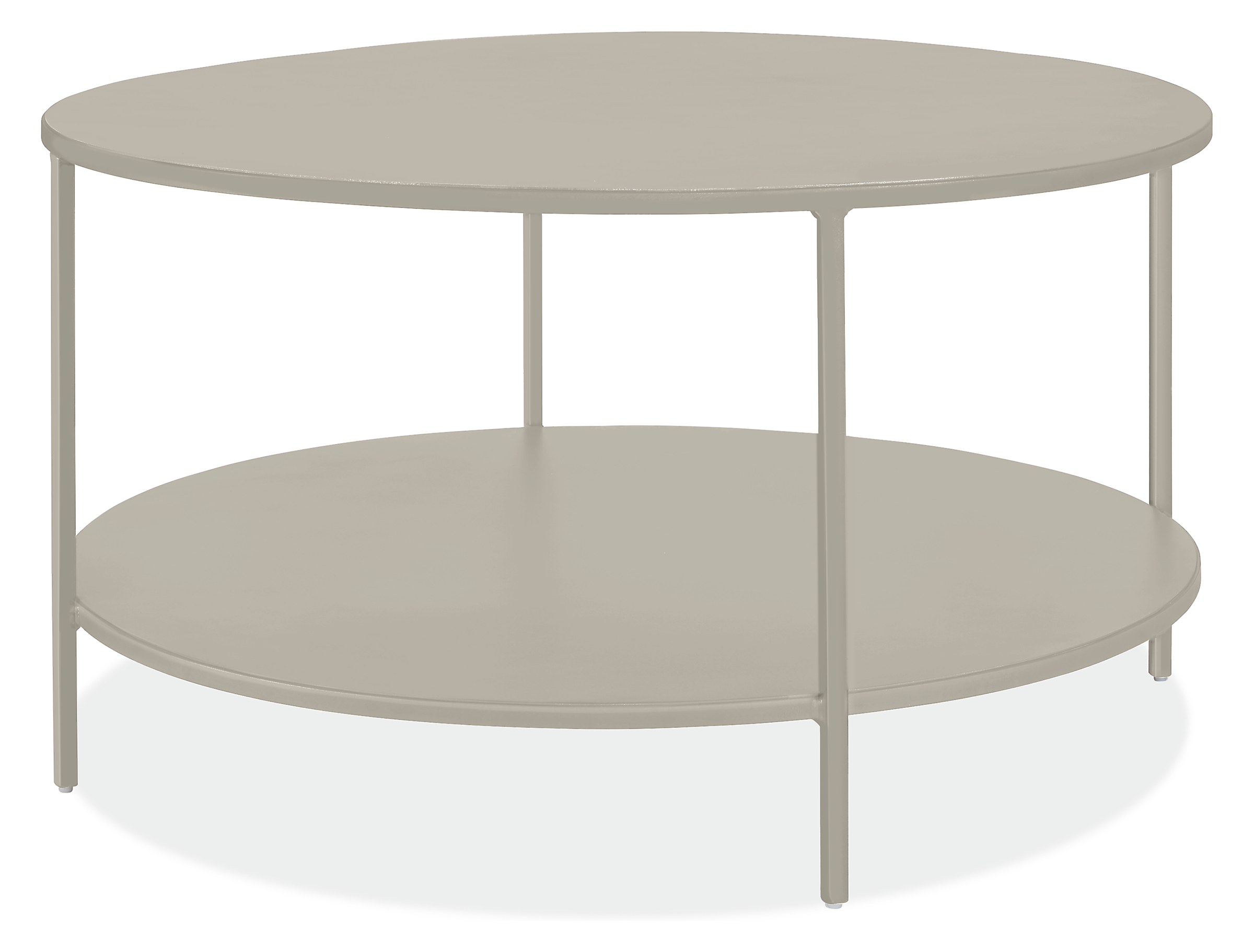 Slim 30 diam 16h Round Coffee Table with Shelf